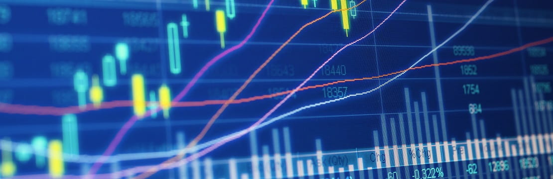 Abstract image of stock market data